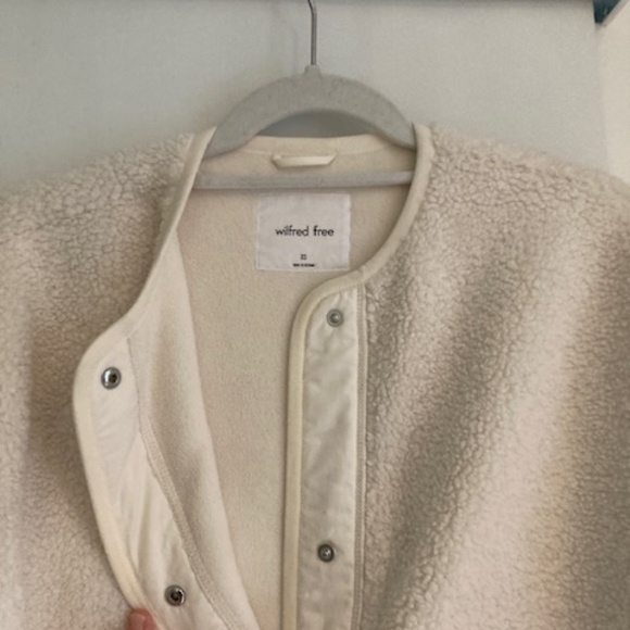 Wilfred Free/Aritzia longline teddy fleece jacket - Picture 2 of 3